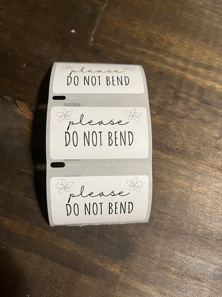 Please do not bend Thermal sticker
